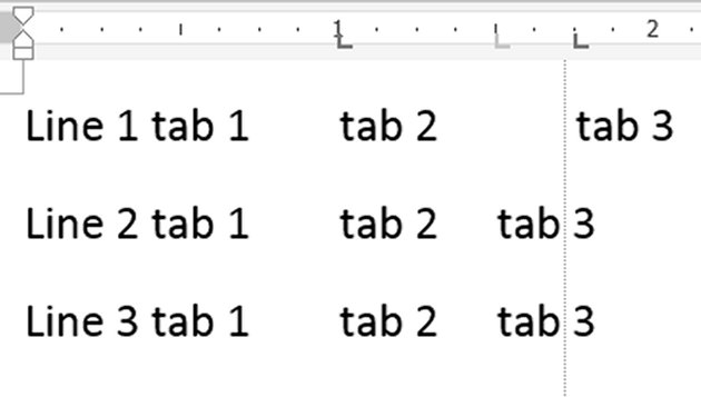 microsoft word set tab stops