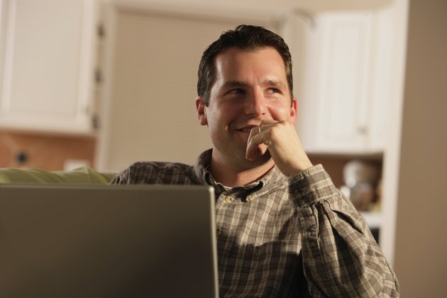 Front view of man smiling