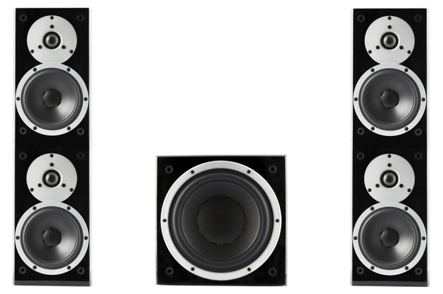 Pair of music speakers and subwoofer