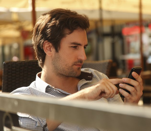 Young man using smart phone