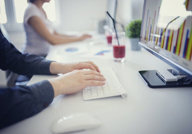 Typing on keyboard