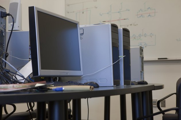 Interiors of a computer lab
