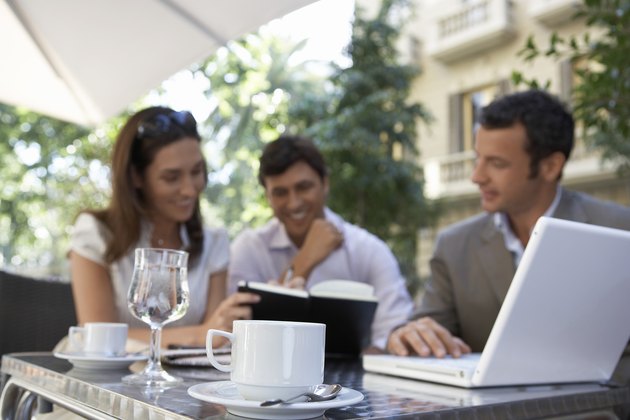 Business Meeting at Sidewalk Cafe