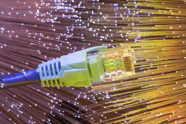 network cable with high tech technology color background
