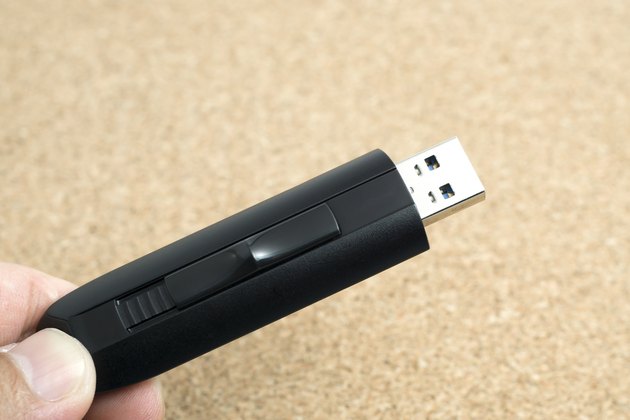 flash drive for data storage.