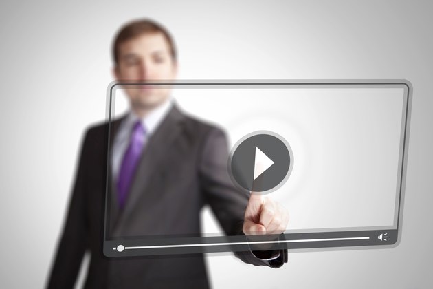 Man press video play button