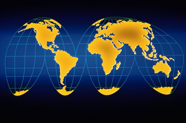 Graphic map of the world