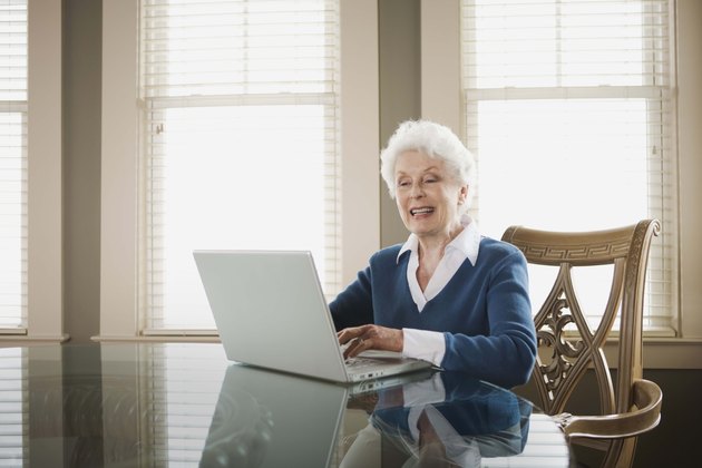 Woman using laptop