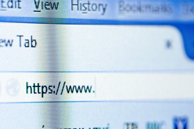 The Internet address bar on a computer