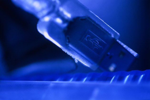 Close-up of USB cable.