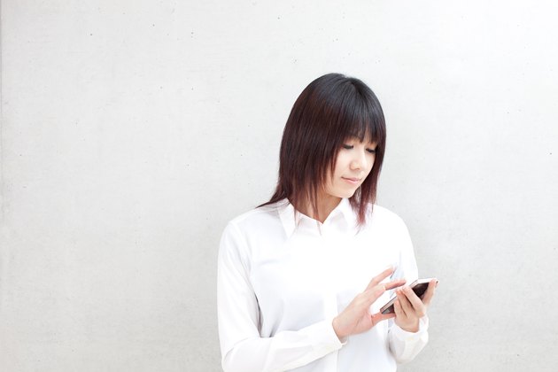 Businesswoman using a smartphone