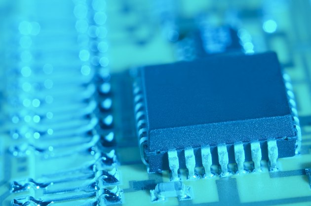Close-up of a computer motherboard