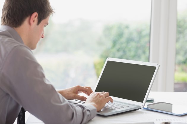 Man using laptop