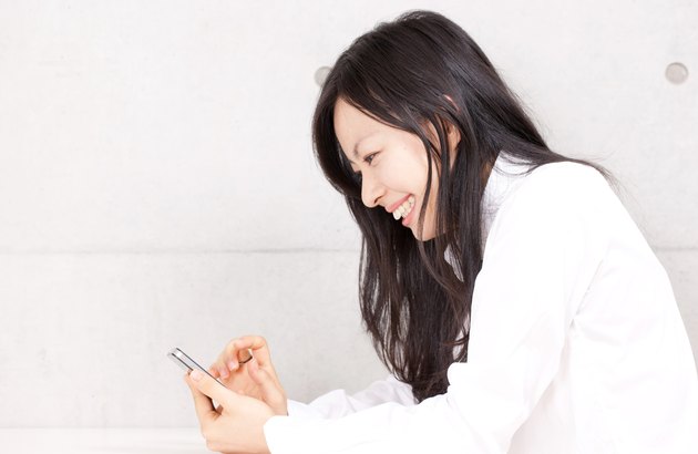 Businesswoman using a smartphone