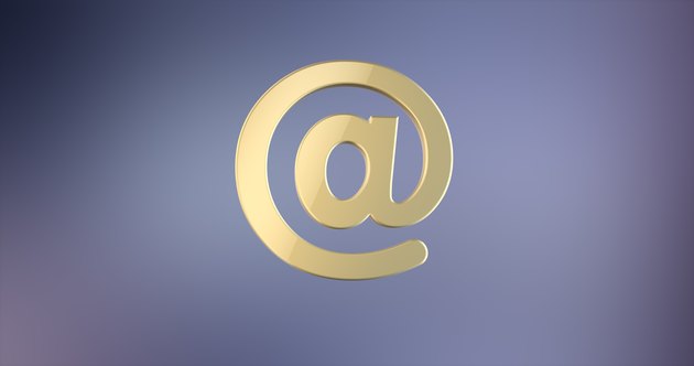Mail At Sign Gold 3d Icon