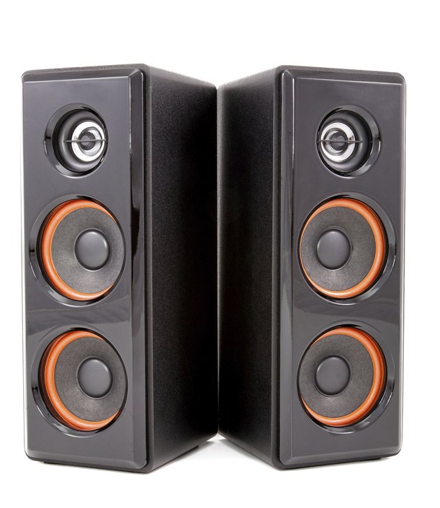 musical columns isolated on a white background