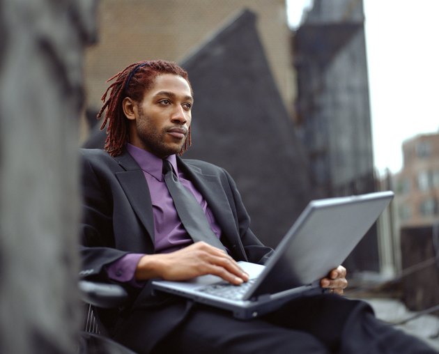 Businessman with a laptop