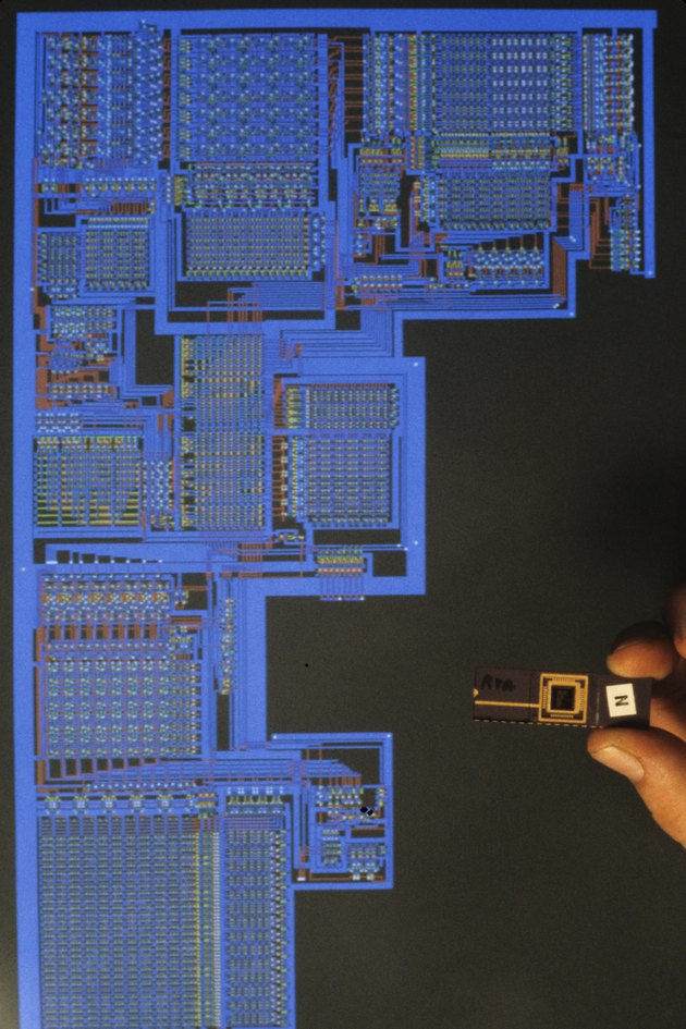 Computer graphics designing chip circuitry