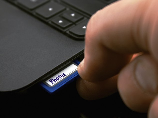 Plugging in SDhc memory Card