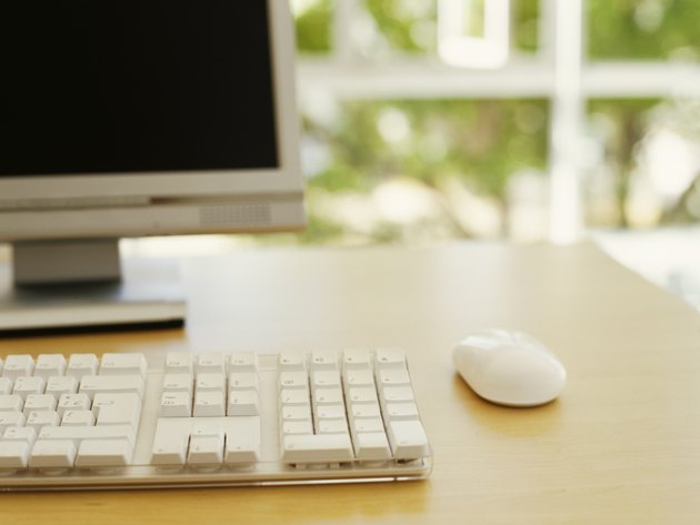 close up of a computer on a table
