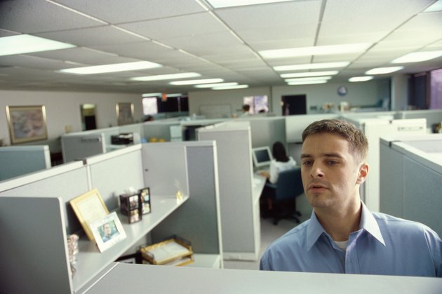Businessman standing in an office