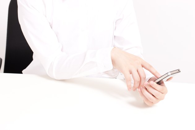 Businesswoman using a smartphone
