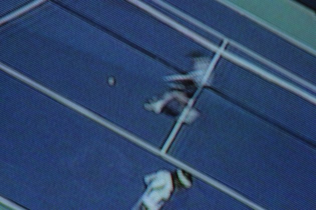 Tennis match on television