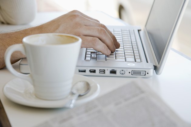 Person using laptop computer