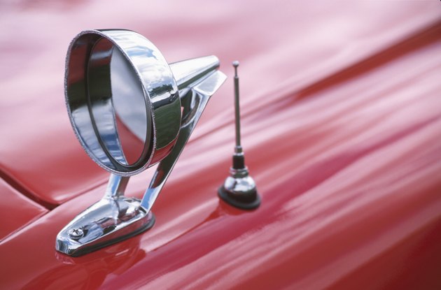 Mirror of vintage car