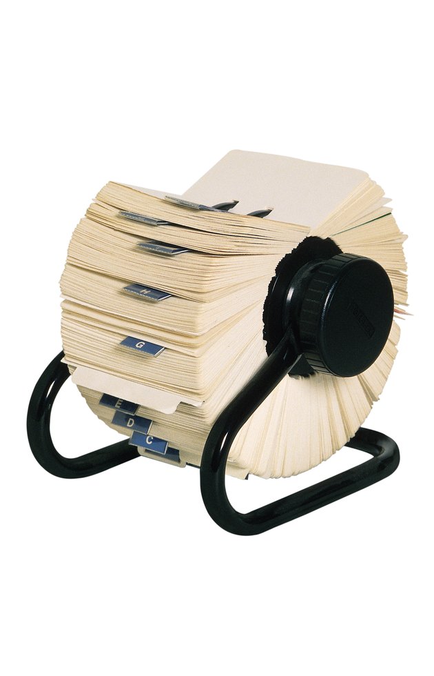 Rotary card file
