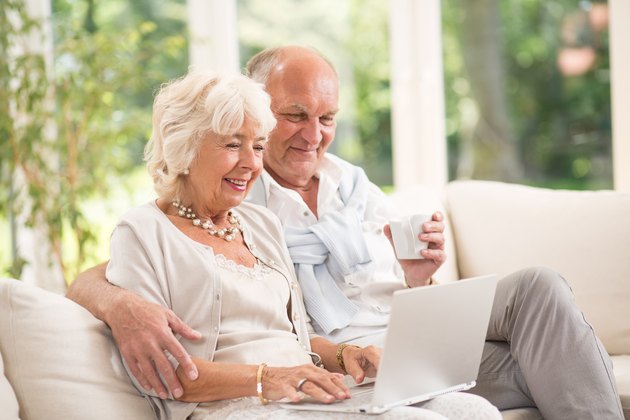 Happy senior pair
