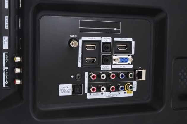 Tv connection panel.