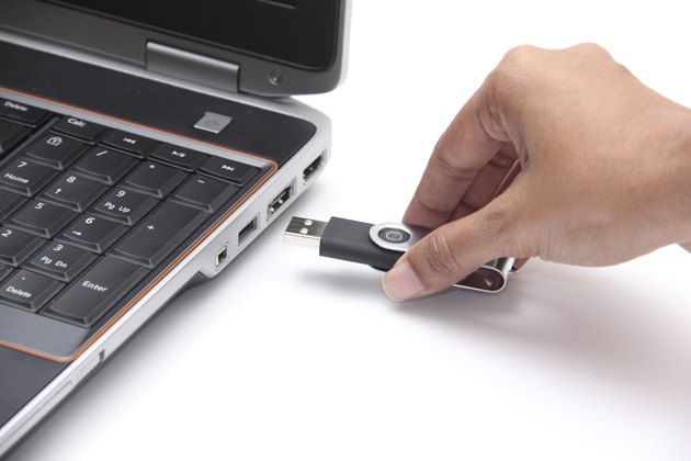 USB stick and laptop computer