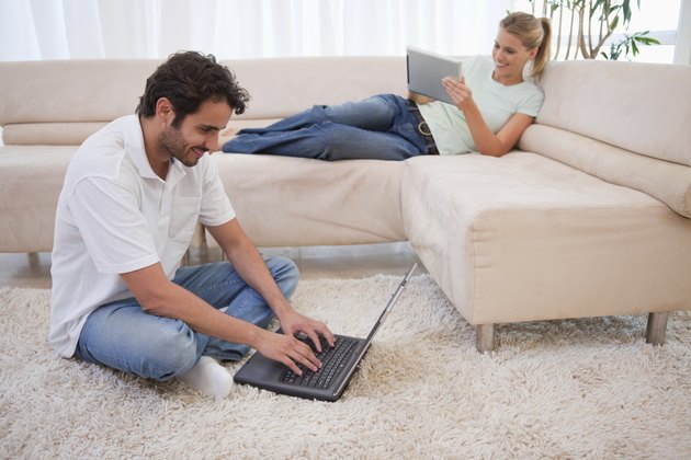 Woman using a tablet computer