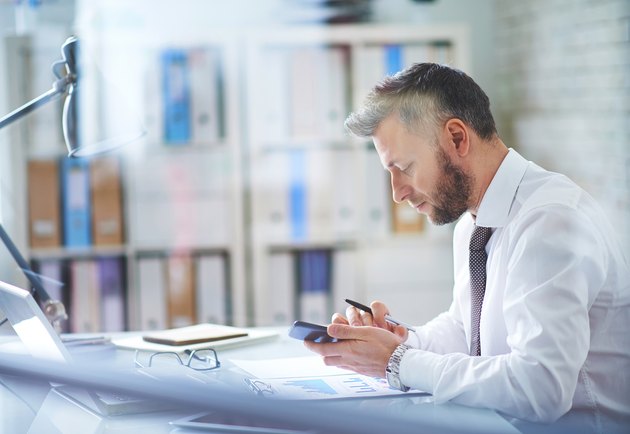 Using smartphone at workplace