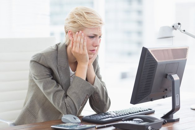 Depressed businesswoman