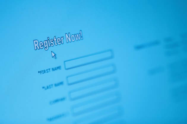 Online registration form