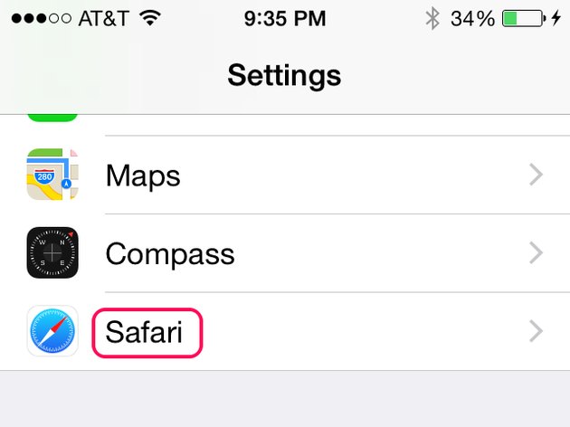 change safari in iphone