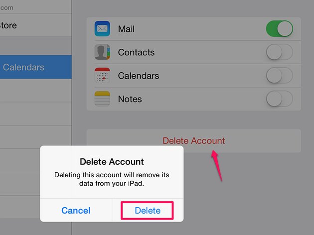 how to delete mail on ipad mini