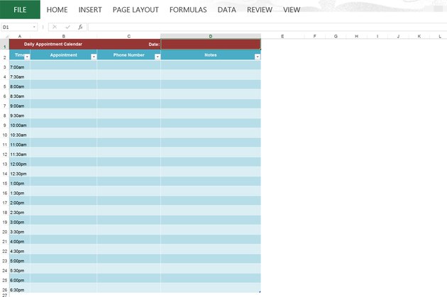 how-to-build-a-daily-appointment-calendar-in-excel-techwalla