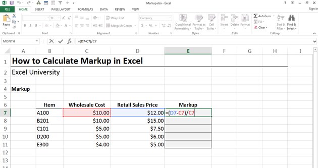 how-to-calculate-markup-in-excel-techwalla