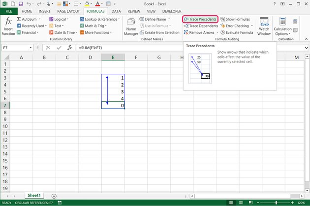 Circular reference excel что это