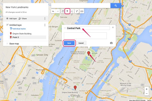 how to drop multiple pins on google maps