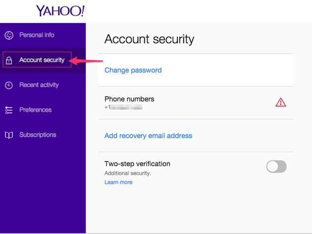 yahoo password recovery phone number