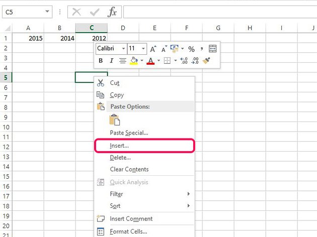 How to Insert a Row or Column in an Excel Spreadsheet | Techwalla