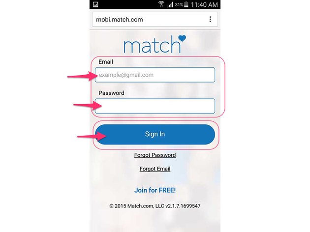 Match login