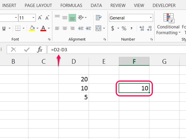 subtract formula in excel for multiple cells