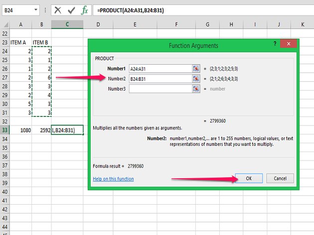 how to multiply two columns in excel for mac