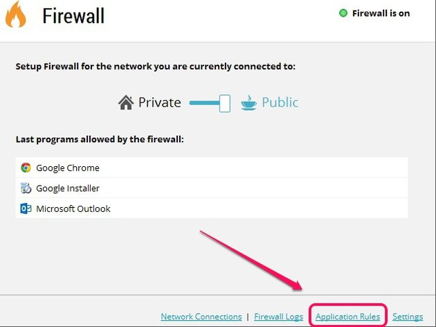 how to add exception to free avast firewall