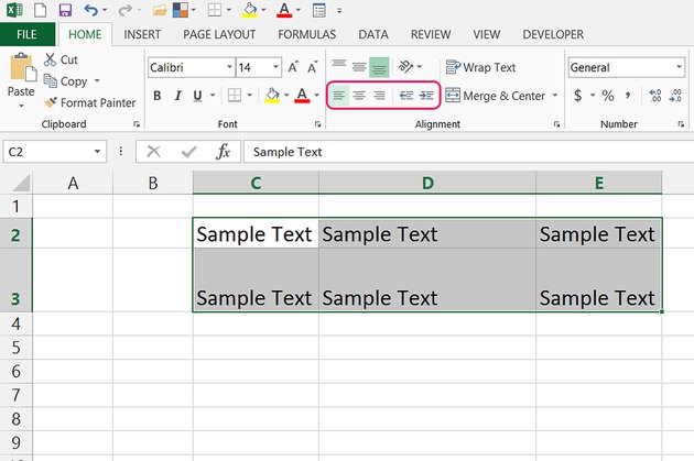 merging cells in excel to make the words center